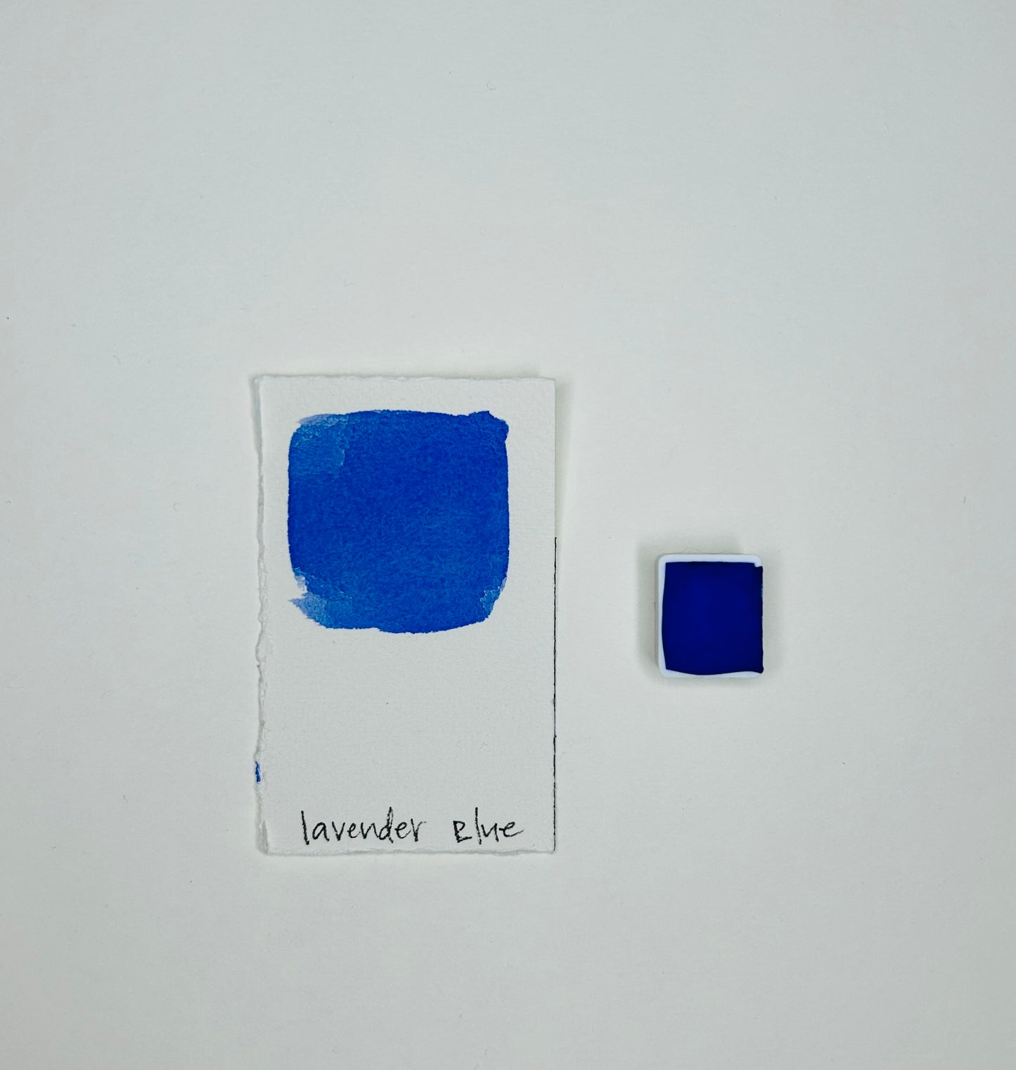 Lavender Blue Handmade Watercolor Half Pan