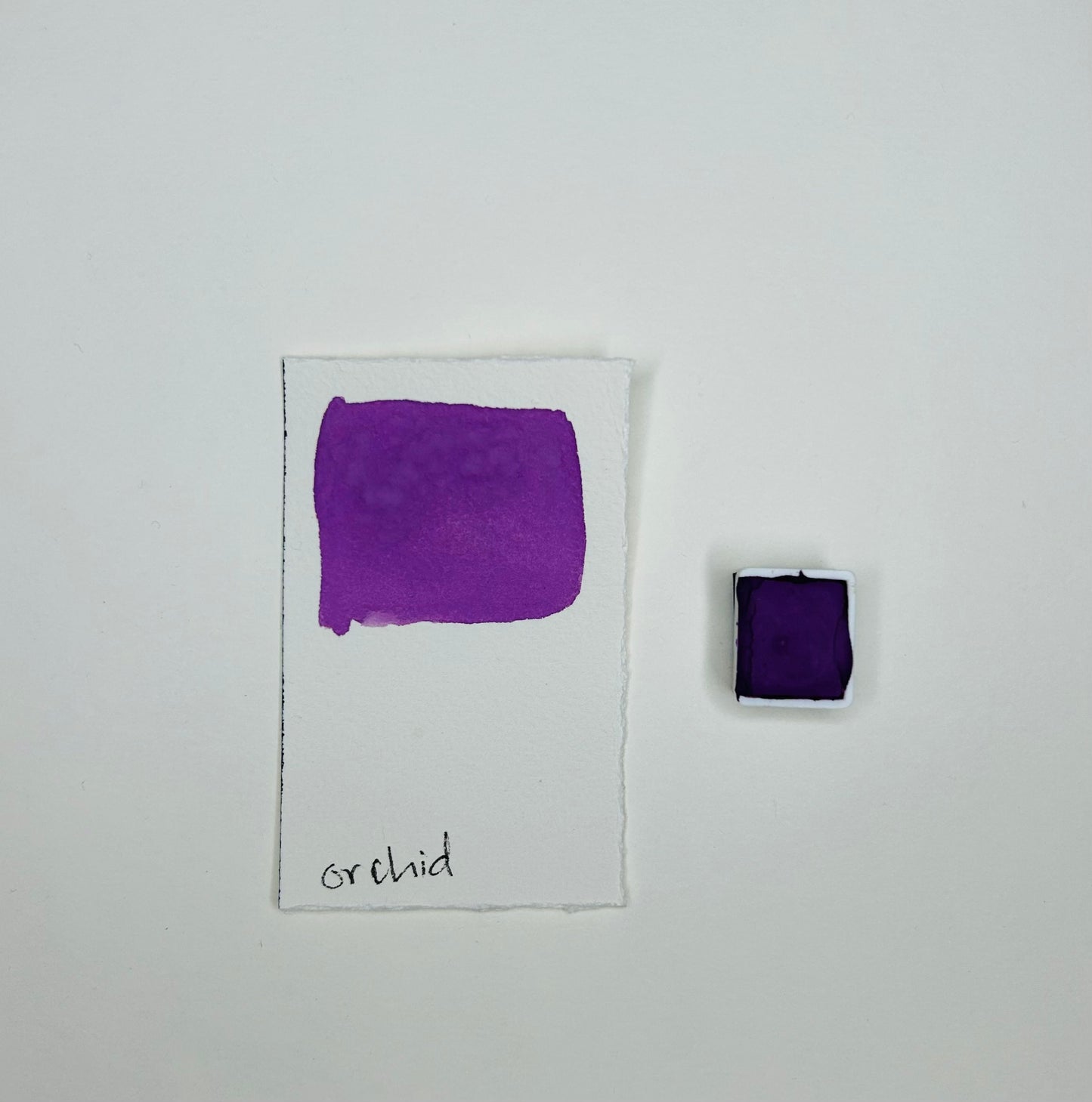 Orchid Handmade Watercolor Half Pan