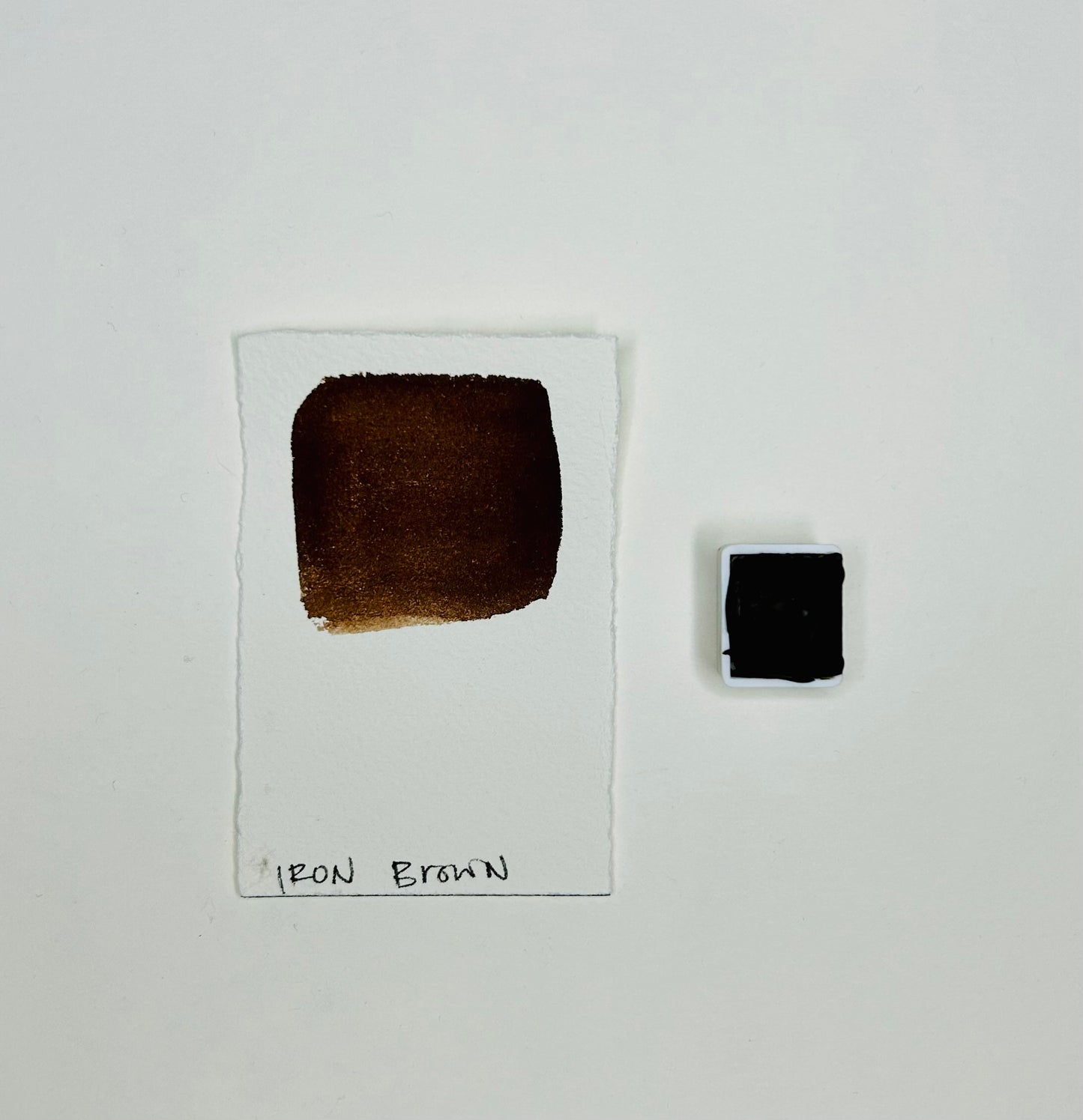Iron Brown Handmade Watercolor Half Pan
