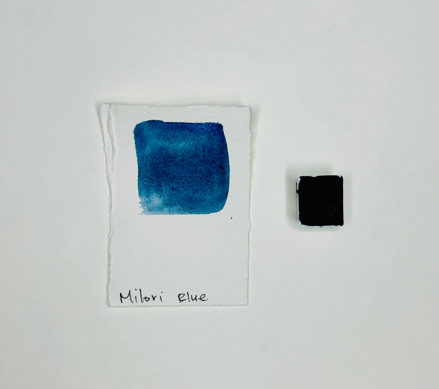 Milori Blue Handmade Watercolor Half Pan