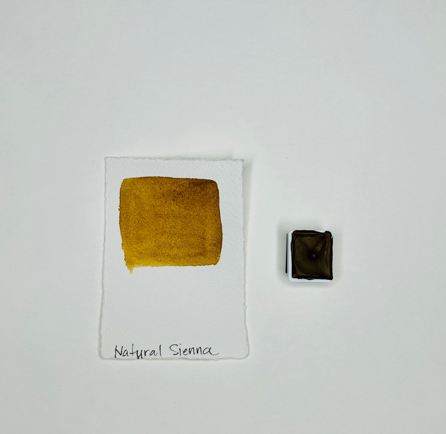 Natural Sienna Handmade Watercolor Half Pan