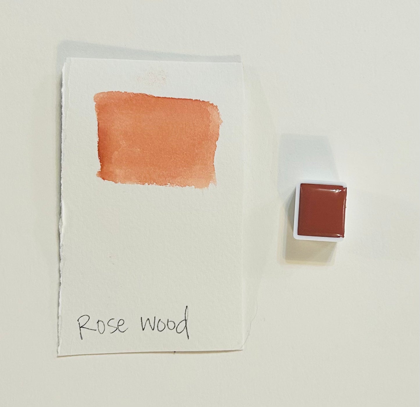 Rose wood Handmade Watercolor Half Pan