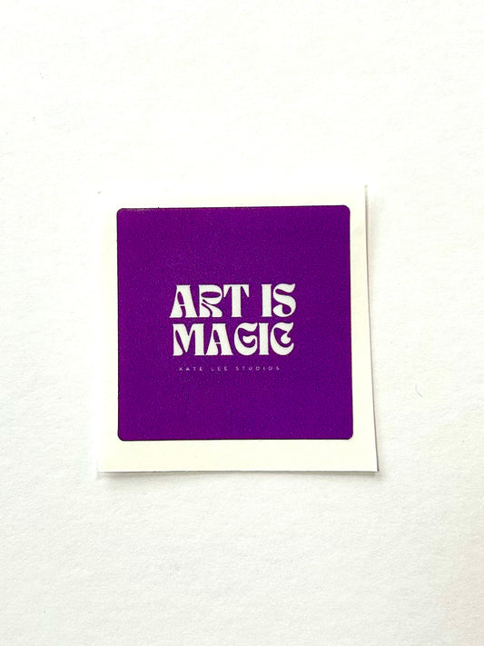 Purple Art is Magic Vinyl sticker.
