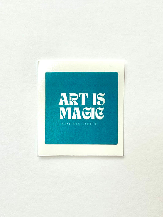Turquoise Art is Magic Vinyl Sticker