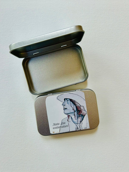 Silver Empty Watercolor Tins