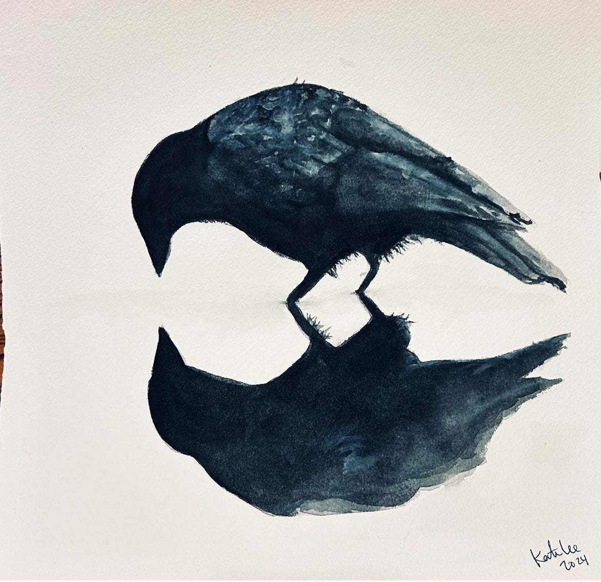 Black Bird Reflection